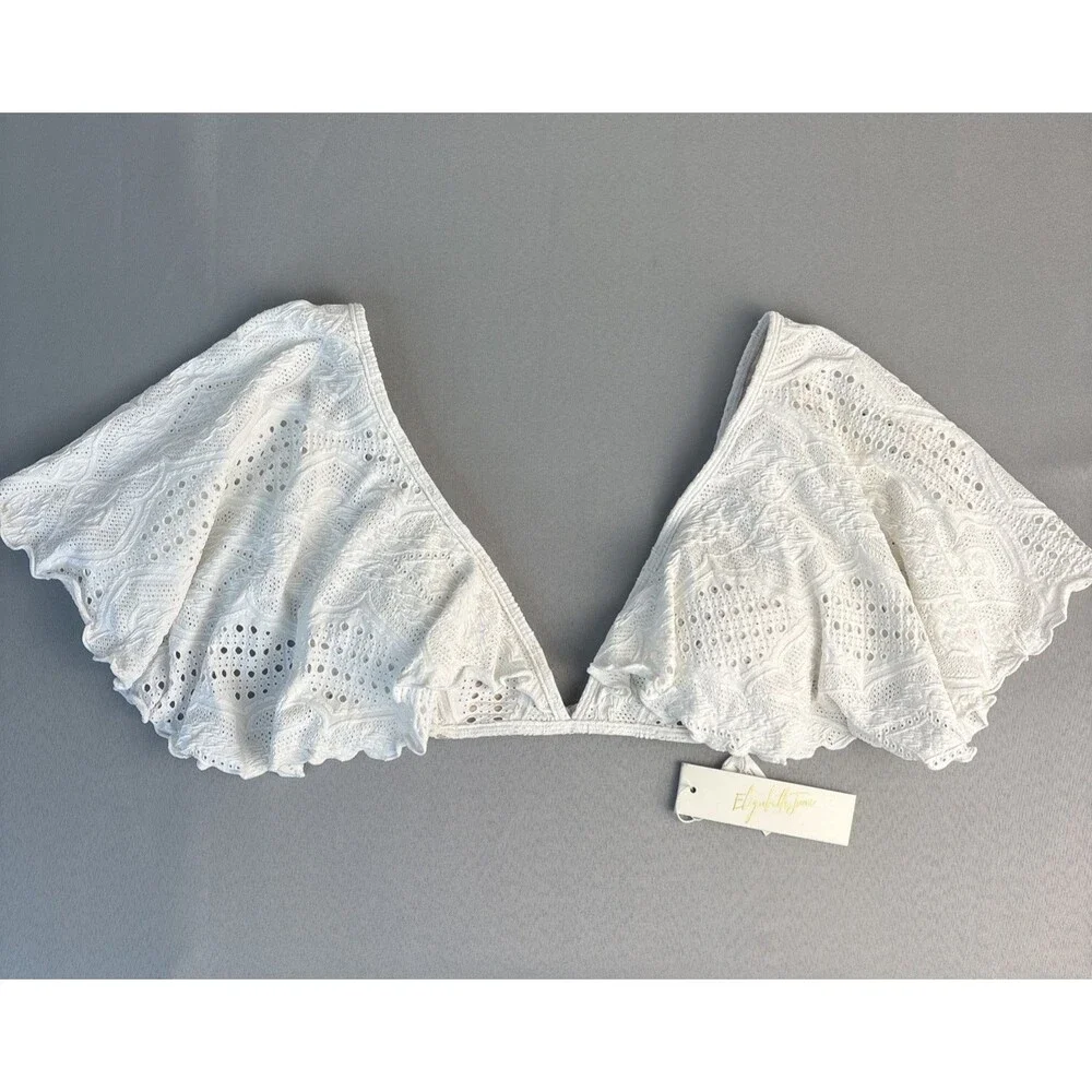 New S Bikini Mia Ruffle Sleeve Crop Top Skimpy or Full Bottom Lined Padded $188 - Picture 7 of 12